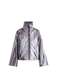 Куртка дождевик силуэта трапеция из глянцевой полимерной ткани Valentino