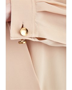 Блузка из шелка с кроем на запах и воротом стойкой на пуговице Agnona