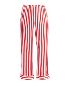 Шелковые брюки прямого кроя в пижамном стиле Ermanno scervino