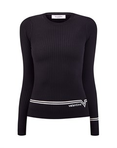Пуловер из эластичной пряжи с интарсийным узором Valentino
