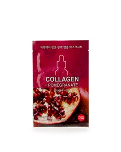 Антивозрастная тканевая маска для лица Collagen Pomegranate 1 шт Holika holika