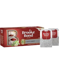 Чай черный Бергамот насыщенный с ароматом бергамота 25 пакетиков Brooke bond