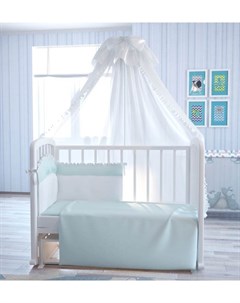 Комплект в кроватку Fairy Сладкий сон 7 предметов голубой с белым Фея