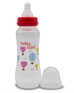 Бутылочка для кормления Baby Land с силиконовой соской в блистере цвета в ассорт 240мл Mepsi