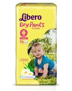 Трусики подгузники Dry Pants 4 7 11кг 34шт Libero