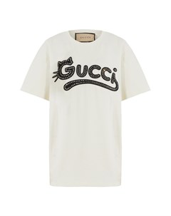Белая футболка с логотипом Gucci