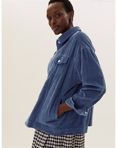 Удлиненный вельветовый пиджак на пуговицах Marks Spencer Marks & spencer