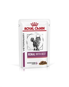 Renal Влажный лечебный корм для кошек при заболеваниях почек с говядиной 85 гр Royal canin