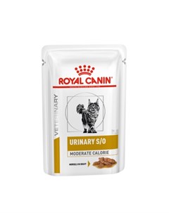 Urinary S O Moderate Calorie Влажный низкокалорийный корм для взрослых кошек при лечении МКБ 85 гр Royal canin