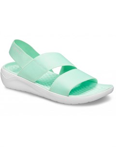 Сандалии женские Women s LiteRide Stretch Sandal Neo Mint Almost White Crocs