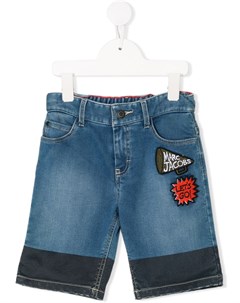 Джинсовые шорты с нашивкой логотипом The marc jacobs kids