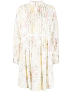 Короткое платье с цветочным принтом и драпировкой See by chloe
