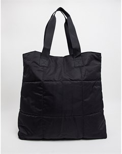 Большая мягкая сумка черного цвета из нейлона в стиле oversized Asos design