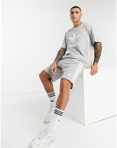 Серые шорты с тремя полосками adicolor Adidas originals