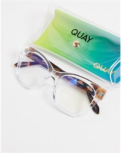 Женские прозрачные солнцезащитные очки мини с защитой от синего излучения Quay After Hours Quay australia