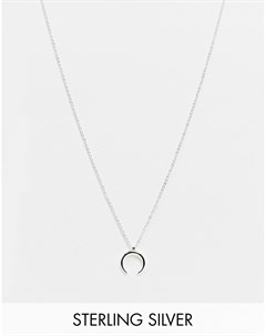 Ожерелье из стерлингового серебра 18 карат с полукруглой подвеской Pieces