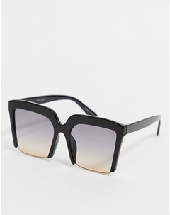 Черные квадратные солнцезащитные очки с градиентными линзами Vero moda