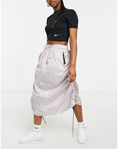 Светло коричневая тканевая юбка макси MOVE TO ZERO Nike