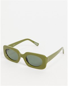 Зеленые квадратные солнцезащитные очки среднего размера с тонированными стеклами Asos design