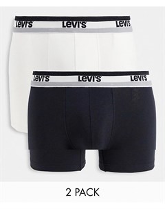 Набор из 2 боксеров брифов белого и черного цветов с логотипом Sportswear Levi's®