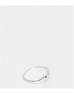 Кольцо из стерлингового серебра с искусственным голубым цирконием для рожденных в декабре Kingsley ryan curve