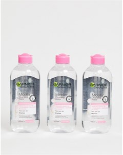 Набор из 3 флаконов мицеллярной воды для чувствительной кожи 400 мл СКИДКА 33 Garnier