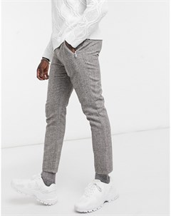 Зауженные брюки с узором в елочку Asos design