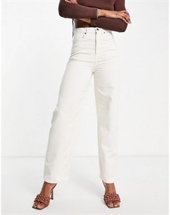 Свободные вельветовые джинсы цвета экрю от комплекта Topshop