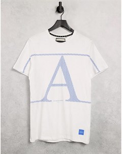 Белая зауженная футболка Patrick Avantgarde