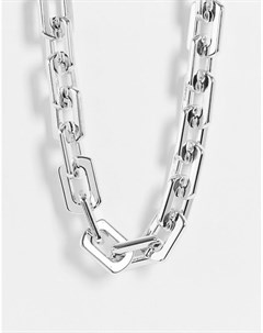 Серебристое ожерелье цепочка с очень массивными звеньями Liars & lovers
