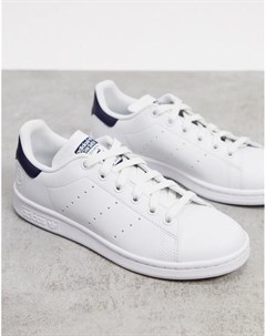 Бело синие кроссовки vegan Stan Smith Adidas originals