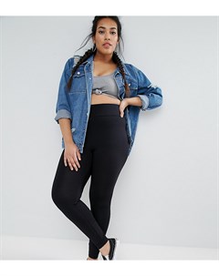 Черные леггинсы с завышенной талией ASOS DESIGN Curve Asos curve