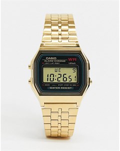 Электронные часы с золотистым ремешком Casio