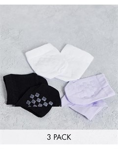 Набор из 3 пар носков для мюли разного цвета Asos design
