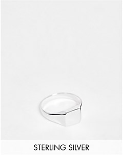 Серебряное кольцо печатка на мизинец Asos design
