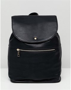 Мягкий рюкзак черного цвета с молнией Asos design