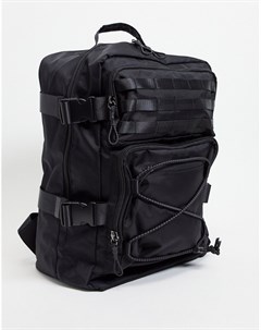 Черный нейлоновый рюкзак объемом 32 литра с зажимами Asos design