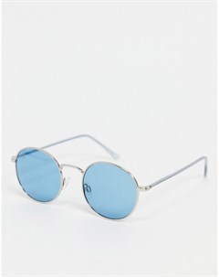 Круглые солнцезащитные очки голубого цвета в стиле унисекс Jeepers peepers