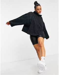 Черный укороченный худи Nike