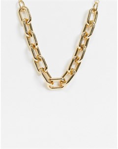 Золотистое ожерелье цепочка с крупными звеньями Pieces