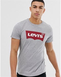 Серая футболка с логотипом в форме крыла летучей мыши Levi's®