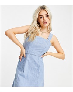 Выбеленный сарафан мини из мягкого денима ASOS DESIGN Petite Asos petite