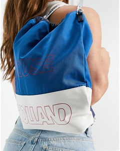 Универсальный рюкзак тоут с комбинированной расцветкой синего и белого цвета House of holland