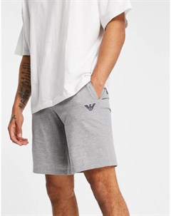 Серые шорты с логотипом орлом Terry Emporio armani bodywear