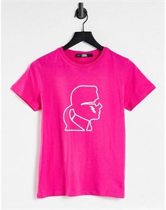 Розовая футболка с логотипом Athleisure Kameo Karl lagerfeld
