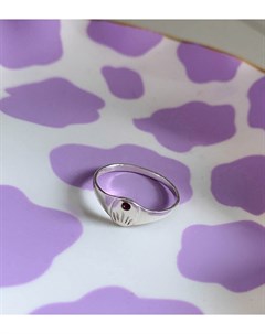 Кольцо из стерлингового серебра с искусственным аметистом для рожденных в феврале Kingsley ryan