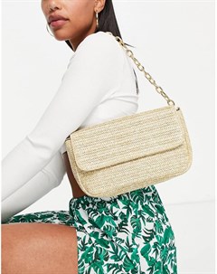 Соломенная сумка на плечо с ремешком цепочкой в стиле 90 х Glamorous