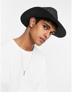 Черная соломенная шляпа Svnx
