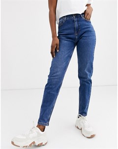 Синие джинсы в винтажном стиле с завышенной талией Kesia Pieces