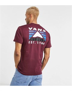 Бордовая футболка с принтом горы на спине эксклюзивно для ASOS Vans